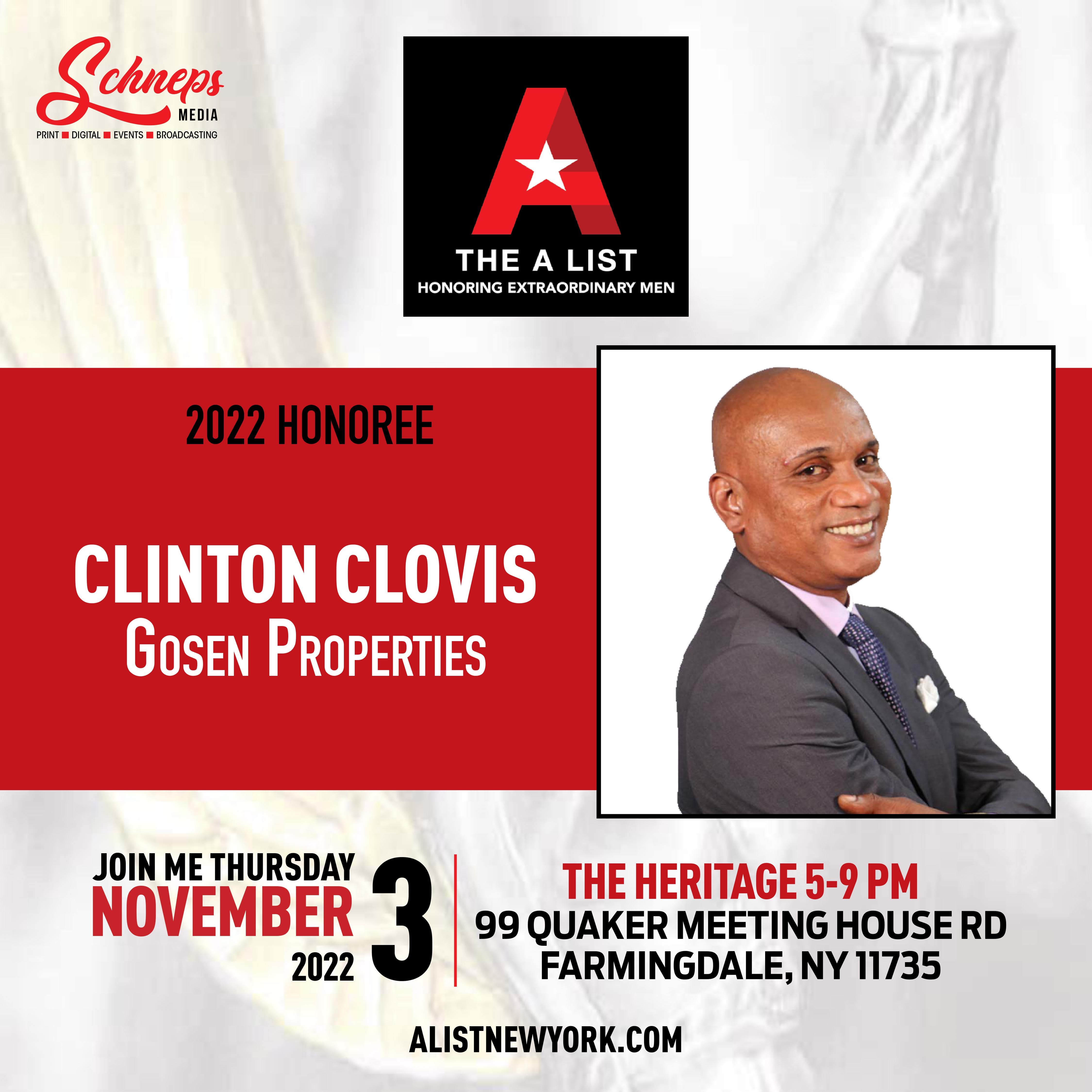 Clinton Clovis-A-List Honoree