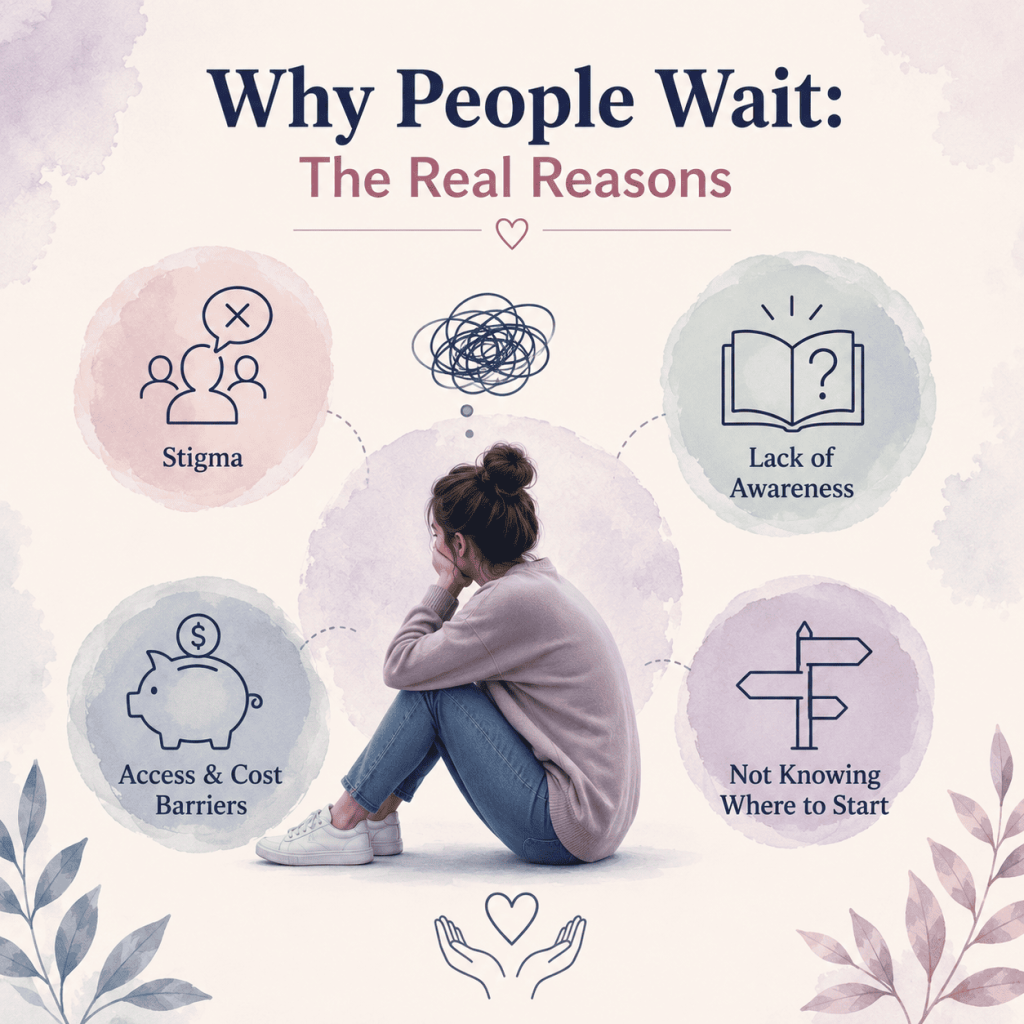 The reasons people delay seeking mental health treatment