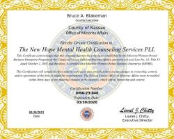 Nassau County Minority Certificate