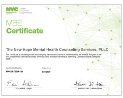 NYC Minority Business Certificate
